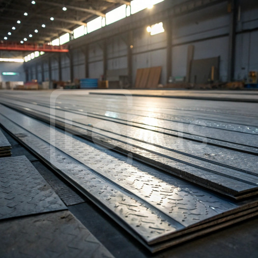 Лист рифленый чечевица нержавеющий 5 мм AISI 201 ГОСТ 8568-77 г/к