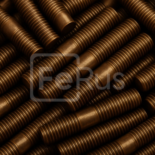 Шпилька бронзовая М7 шаг резьбы 1 мм БрАМц9-2 ГОСТ 1759.0-87